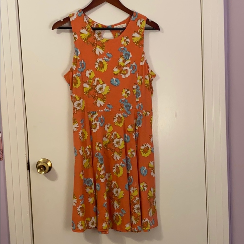 peach and floral dress!